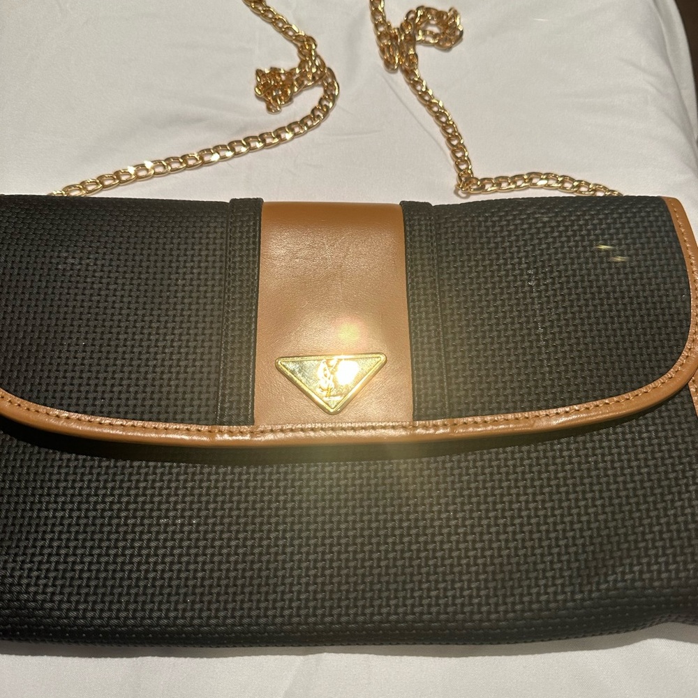 Rare Yves Saint Laurent YSL Vintage Triangle Clutch Bag